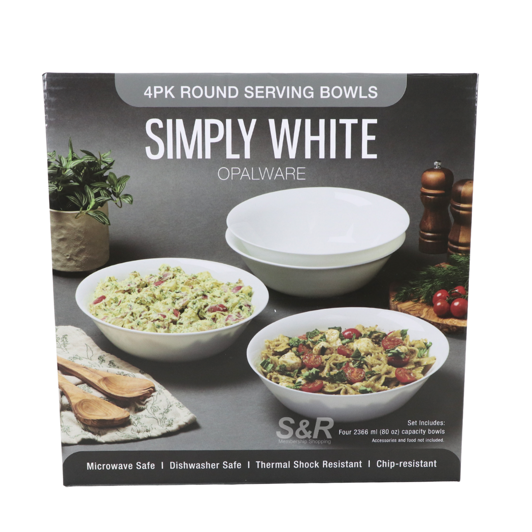 Simply White Round Serving Bowl 4 pieces